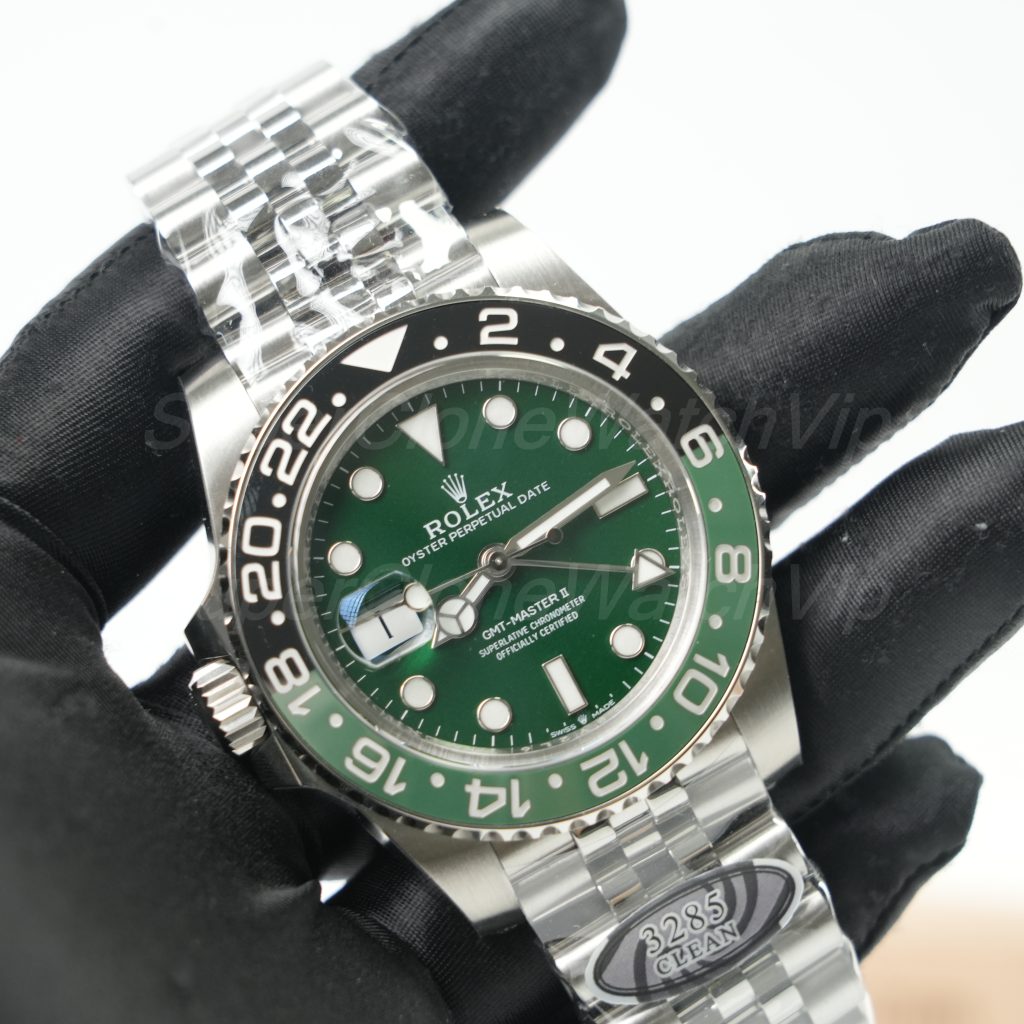 Rolex GMT-Master II 126720VTNR Steel Left-Handed Sprite Green Dial Jubilee Bracelet 40mm Replica Watch - 3-110-scaled