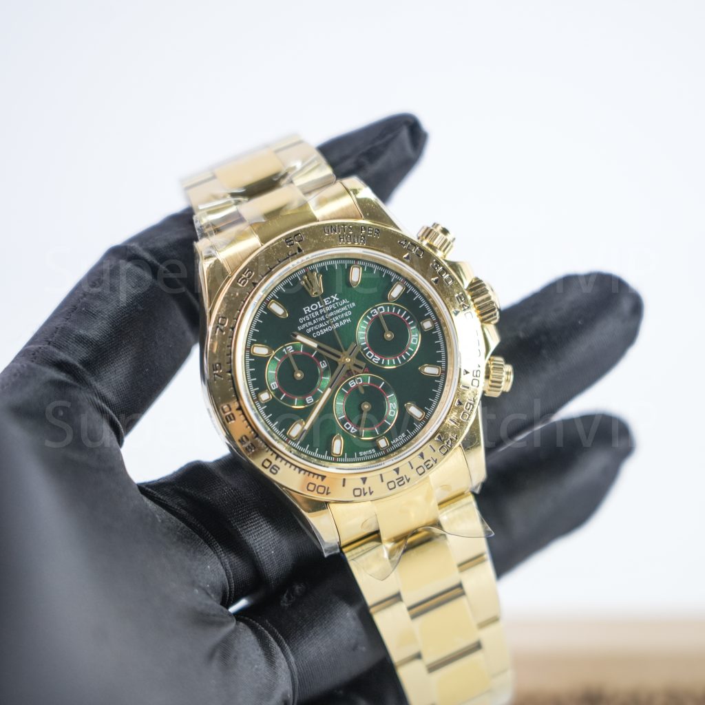 Rolex Cosmograph Daytona 116508 Yellow Gold Green Dial 40mm Replica Watch - 3-122-scaled