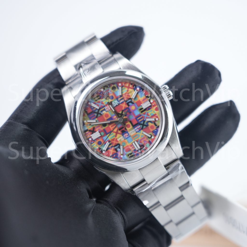 Rolex Oyster Perpetual 36 126000 Celebration Motif Dial Steel Oyster Bracelet 36mm Replica Watch - 3-181-scaled