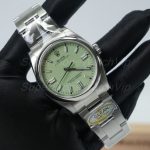 Rolex Oyster Perpetual Steel Model Pistachio Green Dial Oyster Bracelet 36mm Replica Watch - 3-185-scaled