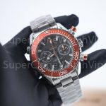 Omega Seamaster Planet Ocean 600M Chronograph Steel Model Grey Dial Orange Ceramic Bezel Steel Bracelet 45.5mm Replica Watches - 3-191-scaled