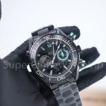 Omega Seamaster Planet Ocean 600M Chronograph "Deep Black" ETNZ Edition Black Ceramic Turquoise Accents Black Steel Bracelet 45.5mm Replica Watches - 3-197-scaled
