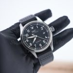IWC Pilot's Watch Automatic TOP GUN Steel Model Black Dial Black Leather Strap 41mm Replica Watches - 3-206-scaled