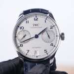 IWC Portugieser Automatic 7 Days Steel Model White Dial Blue Crocodile Leather Strap 42mm Replica Watches - 3-207-scaled