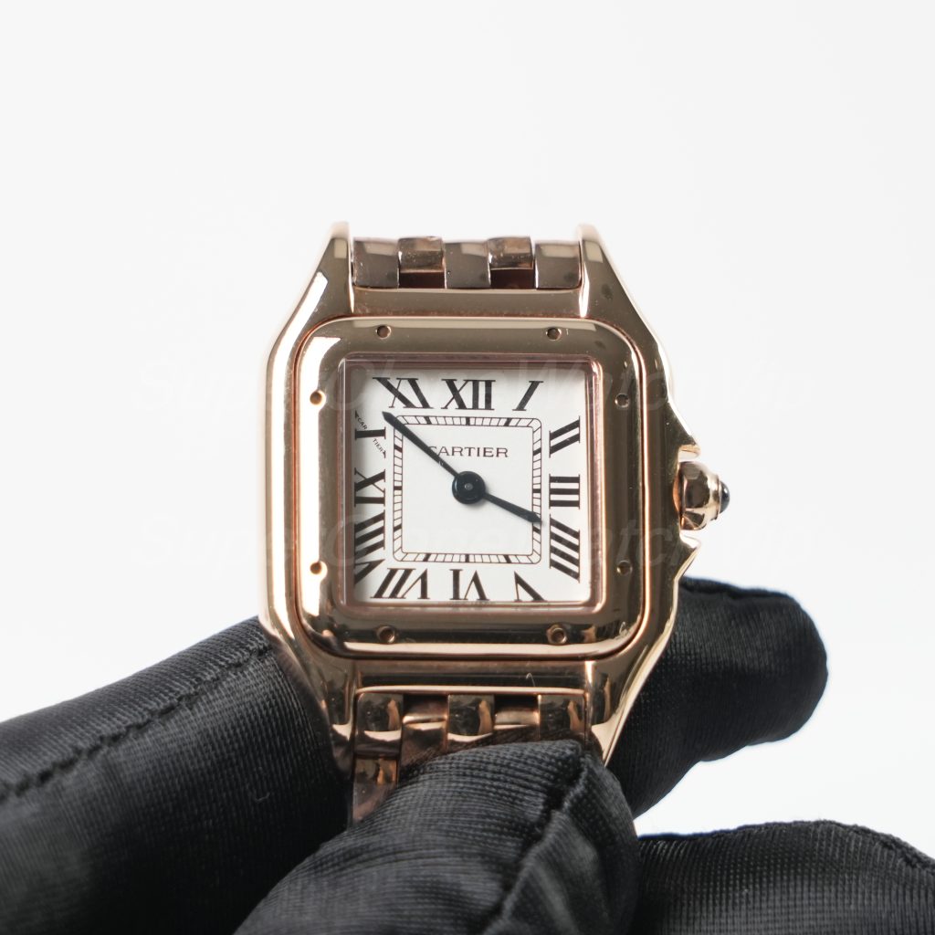 Cartier Panthère Rose Gold White Dial Rose Gold Bracelet 22x30mm Replica Watches - 3-219-scaled