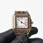 Cartier Panthère Rose Gold White Dial Rose Gold Bracelet 22x30mm Replica Watches - 3-219-scaled