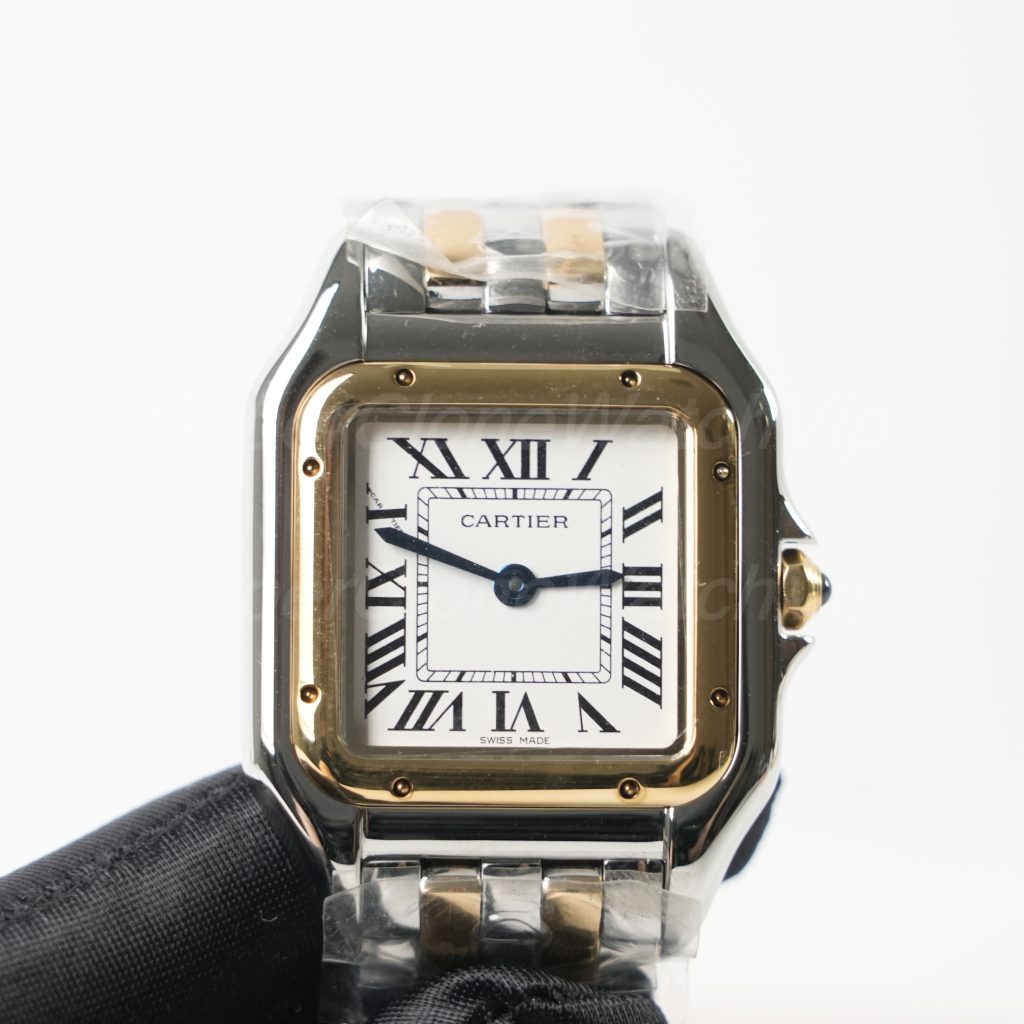 Cartier Panthère Two-Tone White Dial Two-Tone Bracelet 27x37mm Replica Watches - 3-224-scaled