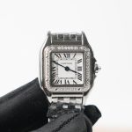 Cartier Panthère Steel Model Diamond Bezel White Dial Steel Bracelet 22x30mm Replica Watches - 3-225-scaled
