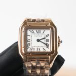 Cartier Panthère Rose Gold White Dial Rose Gold Bracelet 27x37mm Replica Watches - 3-228-scaled
