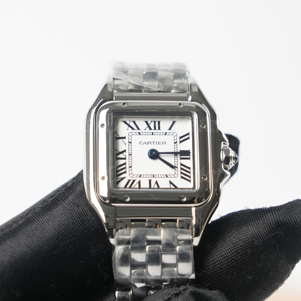Cartier Panthère Steel Model White Dial Steel Bracelet 22x30mm Replica Watches - 3-229-scaled