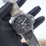 Panerai Luminor Luna Rossa GMT PAM01096 Titanium Scafotech Dial Carbotech Bezel Grey Fabric Strap 42mm Replica Watches - 3-247-scaled