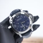 Panerai Luminor Marina PAM01313 Steel Blue Sunray Dial Polished Bezel Dark Blue Alligator Leather Strap 44mm Replica Watches - 3-248-scaled