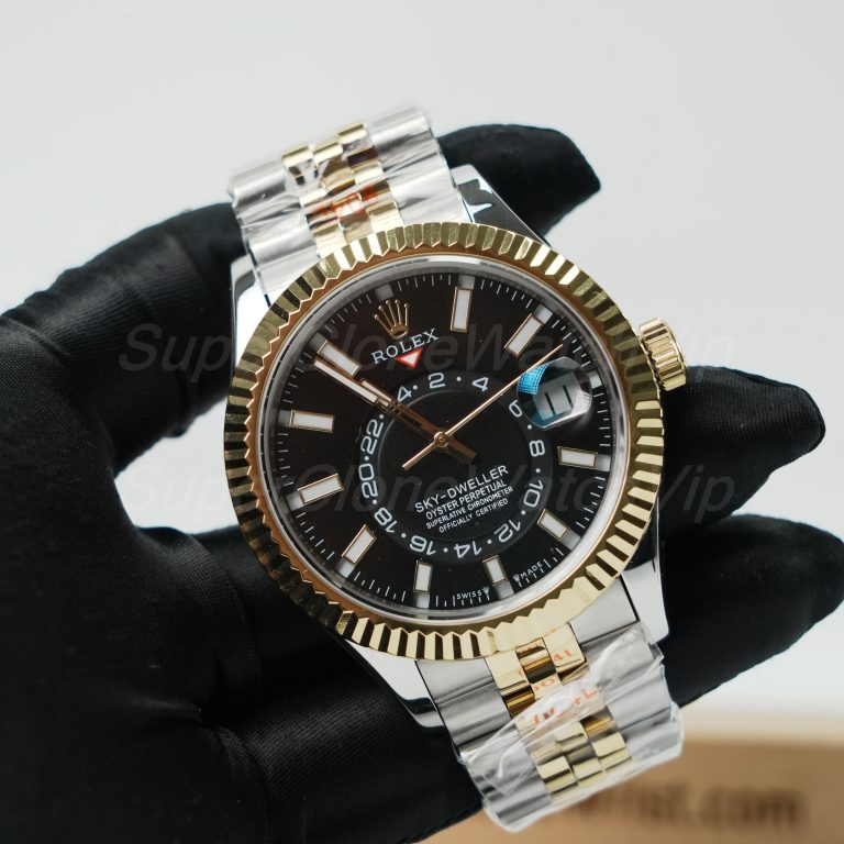 Rolex-Sky-Dweller-326933-Black-Dial-Steel-Gold-42mm Super Clone Watches Replica Watches - 3-259-scaled
