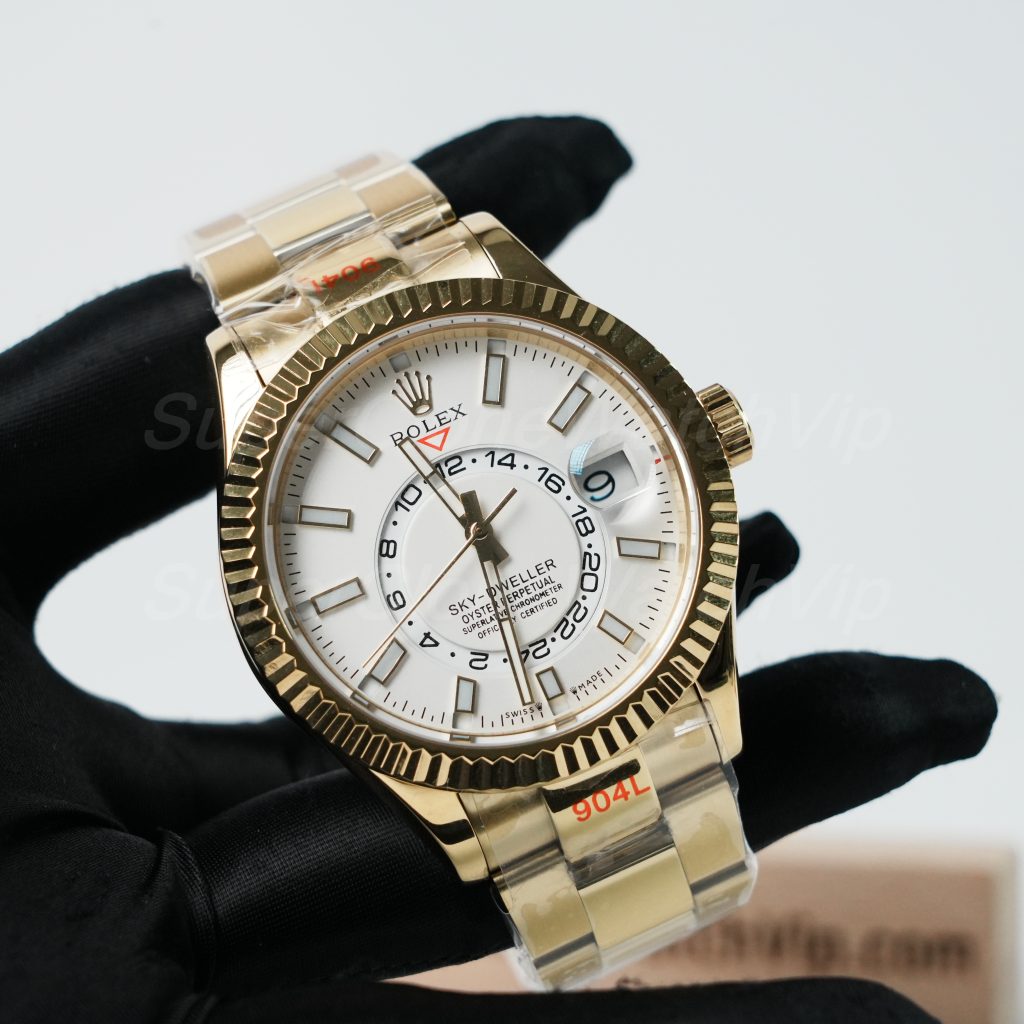 Rolex-Sky-Dweller-336239-White-Dial-Yellow-Gold-42mm Super Clone Watches Replica Watches - 3-264-scaled