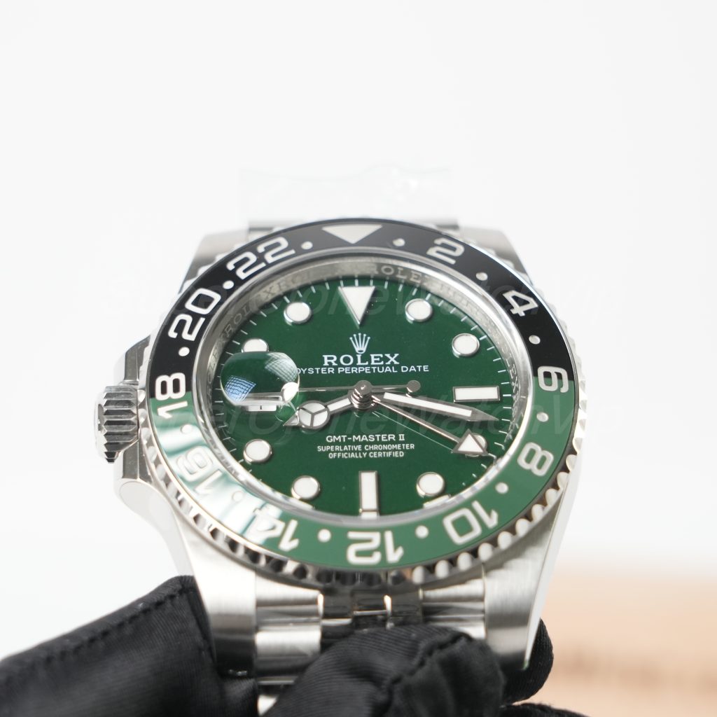 Rolex GMT-Master II 126720VTNR Steel Left-Handed Sprite Green Dial Jubilee Bracelet 40mm Replica Watch - 4-110-scaled