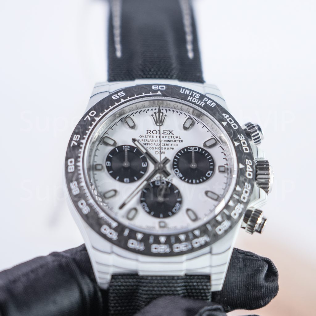 Rolex Cosmograph Daytona DiW Carbon Fiber White Dial 40mm Replica Watch - 4-120-scaled