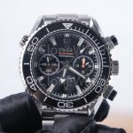 Omega Seamaster Planet Ocean 600M Chronograph Steel Model Black Dial Black Ceramic Bezel Steel Bracelet 45.5mm Replica Watches - 4-190-scaled