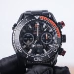 Omega Seamaster Planet Ocean 600M Chronograph "Deep Black" Black-Orange Ceramic Bezel Black Steel Bracelet 45.5mm Replica Watches - 4-192-scaled