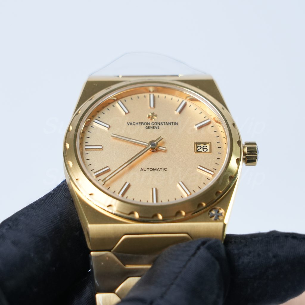 Vacheron Constantin Historiques 222 18K Yellow Gold Gold Dial Hexagonal Bracelet 37mm Replica Watch - 4-193-scaled