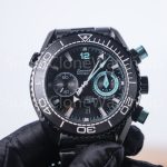 Omega Seamaster Planet Ocean 600M Chronograph "Deep Black" ETNZ Edition Black Ceramic Turquoise Accents Black Steel Bracelet 45.5mm Replica Watches - 4-194-scaled