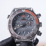 Omega Seamaster Planet Ocean 600M Chronograph Steel Model Grey Dial Grey-Orange Ceramic Bezel Steel Bracelet 45.5mm Replica Watches - 4-196-scaled