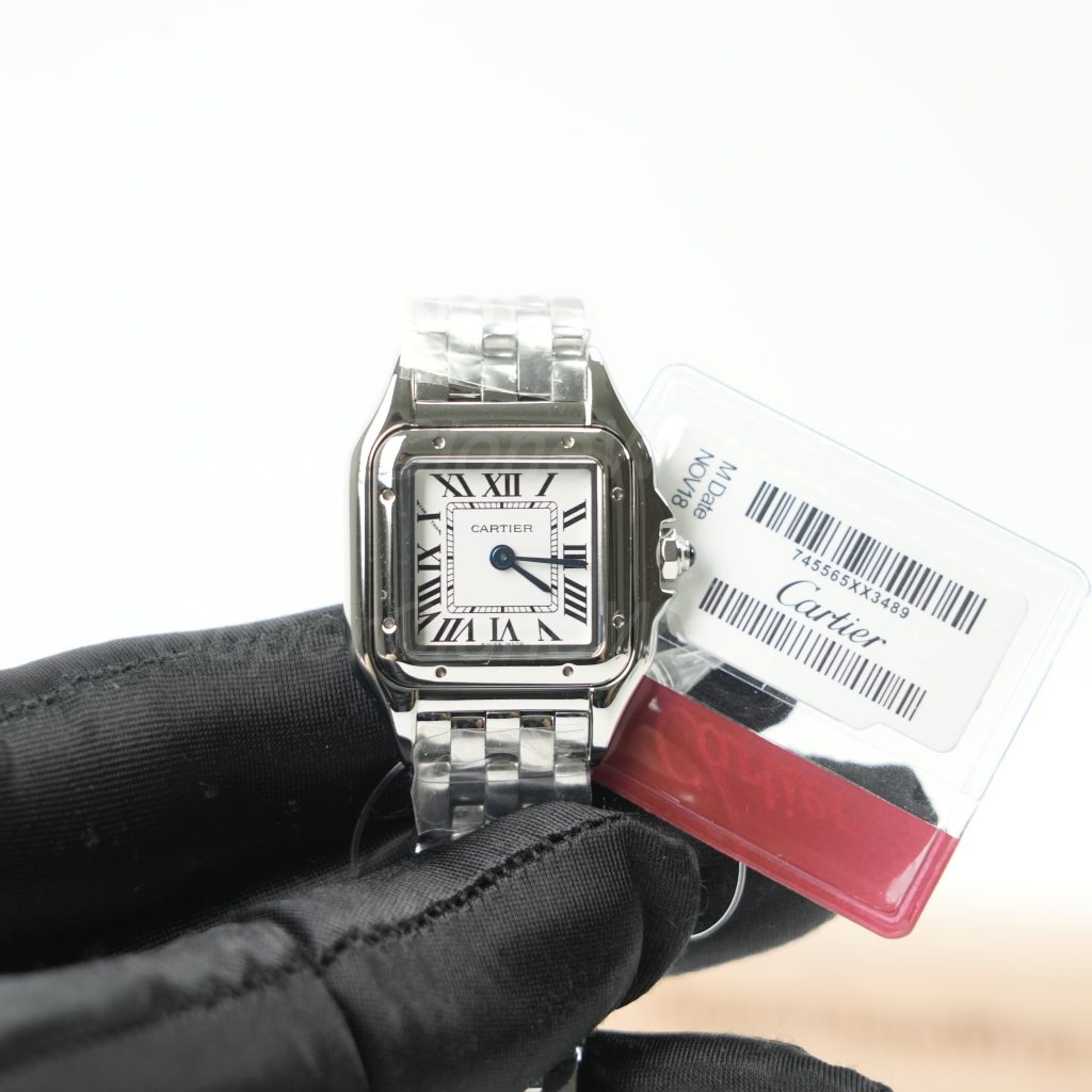 Cartier Panthère Steel Model White Dial Steel Bracelet 22x30mm Replica Watches - 4-226-scaled