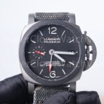 Panerai Luminor Luna Rossa GMT PAM01096 Titanium Scafotech Dial Carbotech Bezel Grey Fabric Strap 42mm Replica Watches - 4-243-scaled