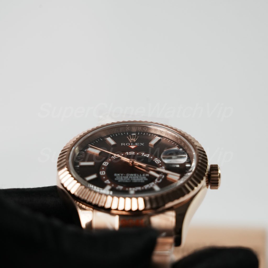 Rolex-Sky-Dweller-326235-Coffee-Dial-Rose-Gold-42mm Super Clone Watches Replica Watches - 4-254-scaled