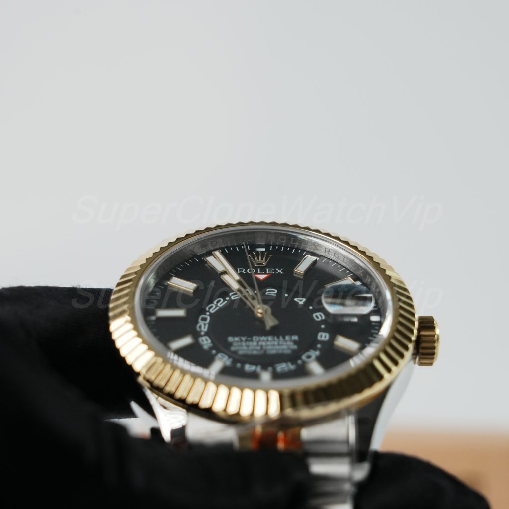 Rolex-Sky-Dweller-326933-Black-Dial-Steel-Gold-42mm Super Clone Watches Replica Watches - 4-256-scaled