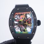 Richard Mille RM 68-01 Tourbillon Cyril Kongo Graffiti Skeleton Dial Black Ceramic Black Canvas Strap 49mm Replica Watch - 5-101-scaled