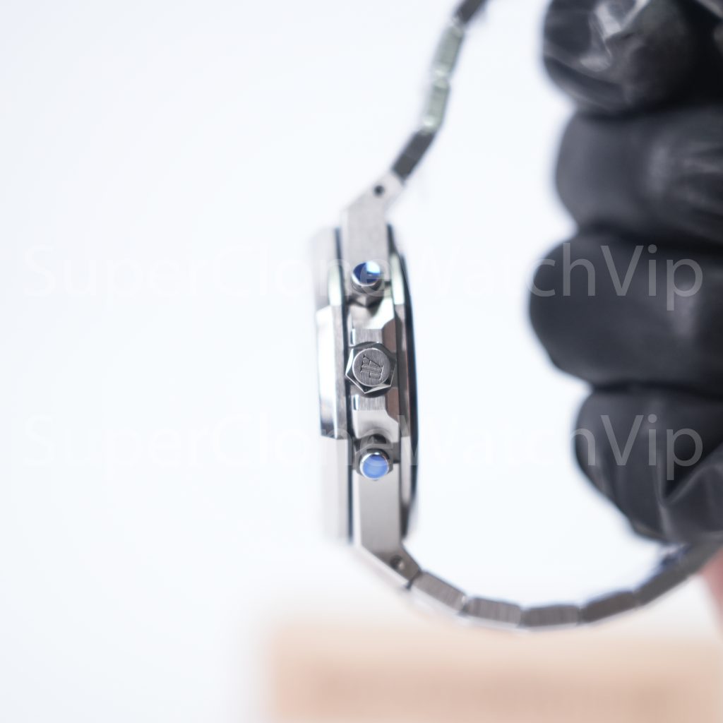 Audemars Piguet Royal Oak Chronograph 26315ST Steel Model Silver Grande Tapisserie Dial Blue Sub-dials Steel Bracelet 38mm Replica Watch - 5-231-scaled