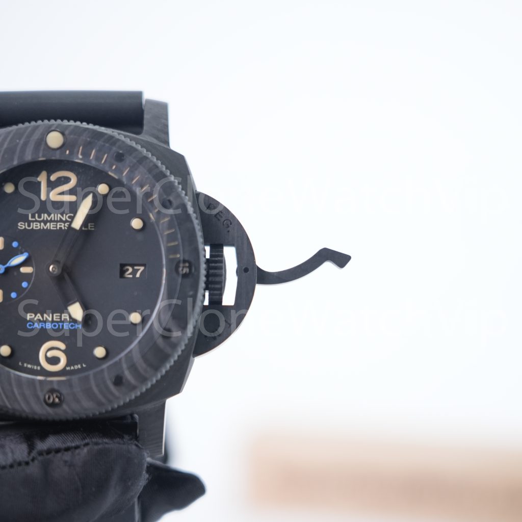 Panerai Luminor Submersible 1950 PAM00616 Carbotech Black Dial Carbon Fiber Bezel Black Rubber Strap 47mm Replica Watches - 5-245-scaled