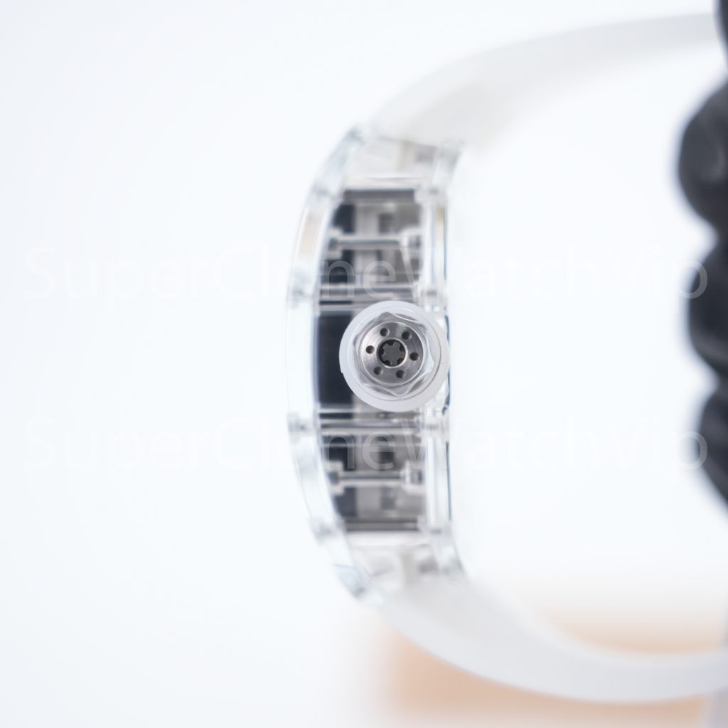 Richard Mille RM 53-02 Sapphire Case Skeleton Dial White Rubber Strap 49mm Replica Watch - 5-99-scaled