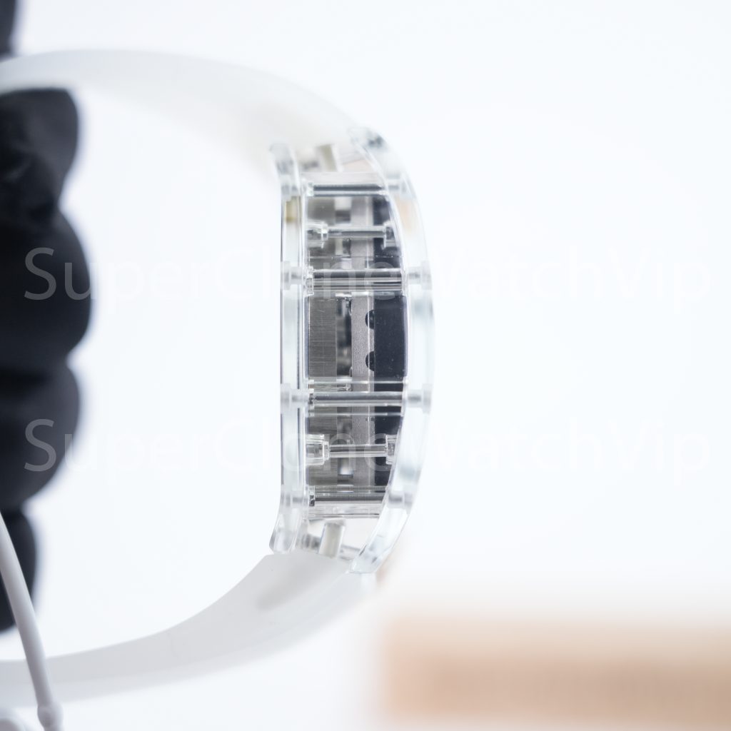 Richard Mille RM 53-02 Sapphire Case Skeleton Dial White Rubber Strap 49mm Replica Watch - 6-101-scaled