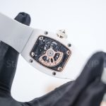 Richard Mille Bonbon RM 07-03 Steel(Ceramic-finish) Swirl Dial Steel Bezel White Rubber Strap 31mm Replica Watch - 6-175-scaled