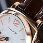 Panerai Luminor Due PAM01042 18K Rose Gold White Dial Smooth Bezel Brown Leather Strap 42mm Replica Watches - 6-205