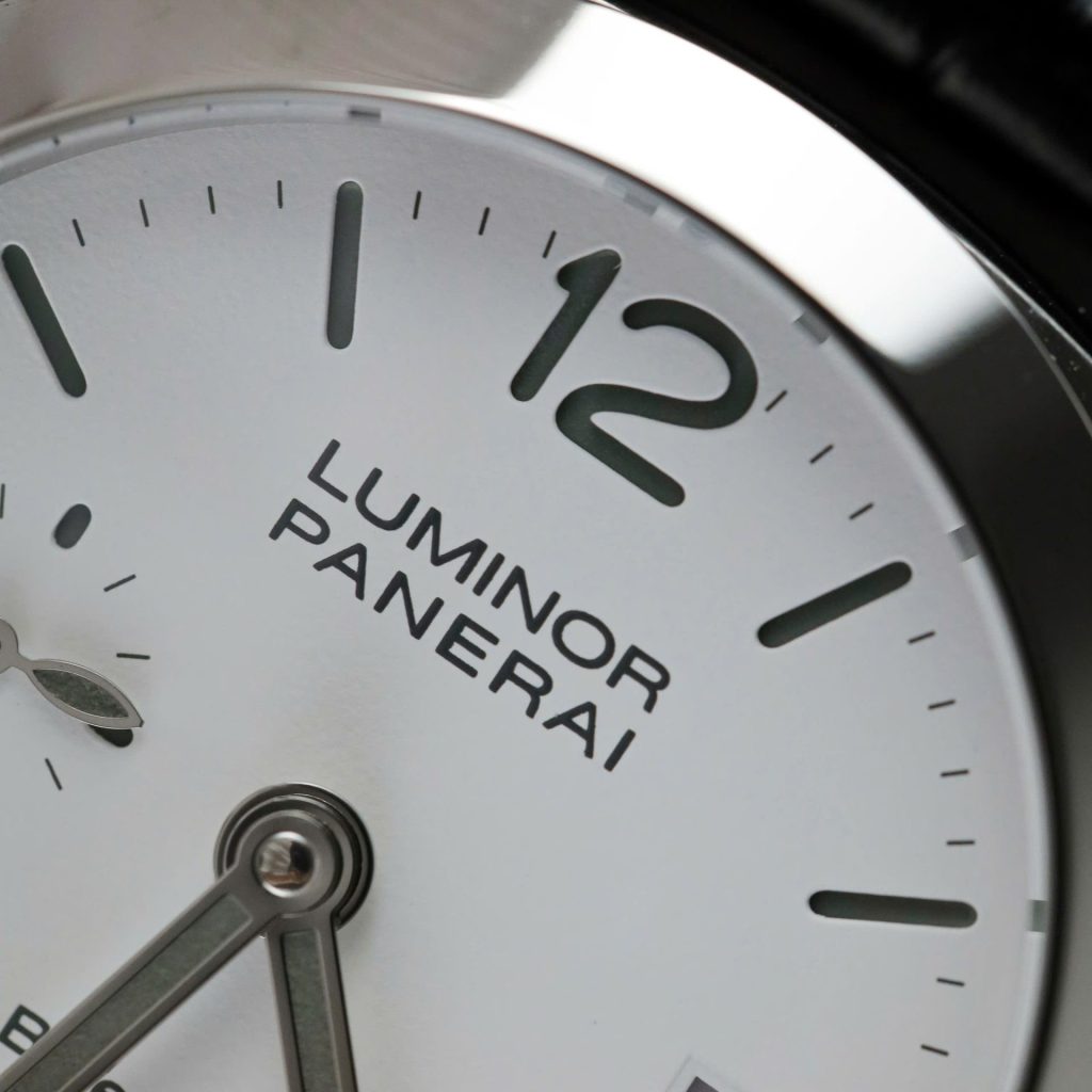 Panerai Luminor BiTempo PAM01367 Steel Model White Dial Black Alligator Leather Strap 44mm Replica Watches - 6-206