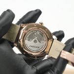 Cartier Drive de Cartier Rose Gold Silver Dial Brown Alligator Leather Strap 40mm Replica Watches - 6-229-scaled