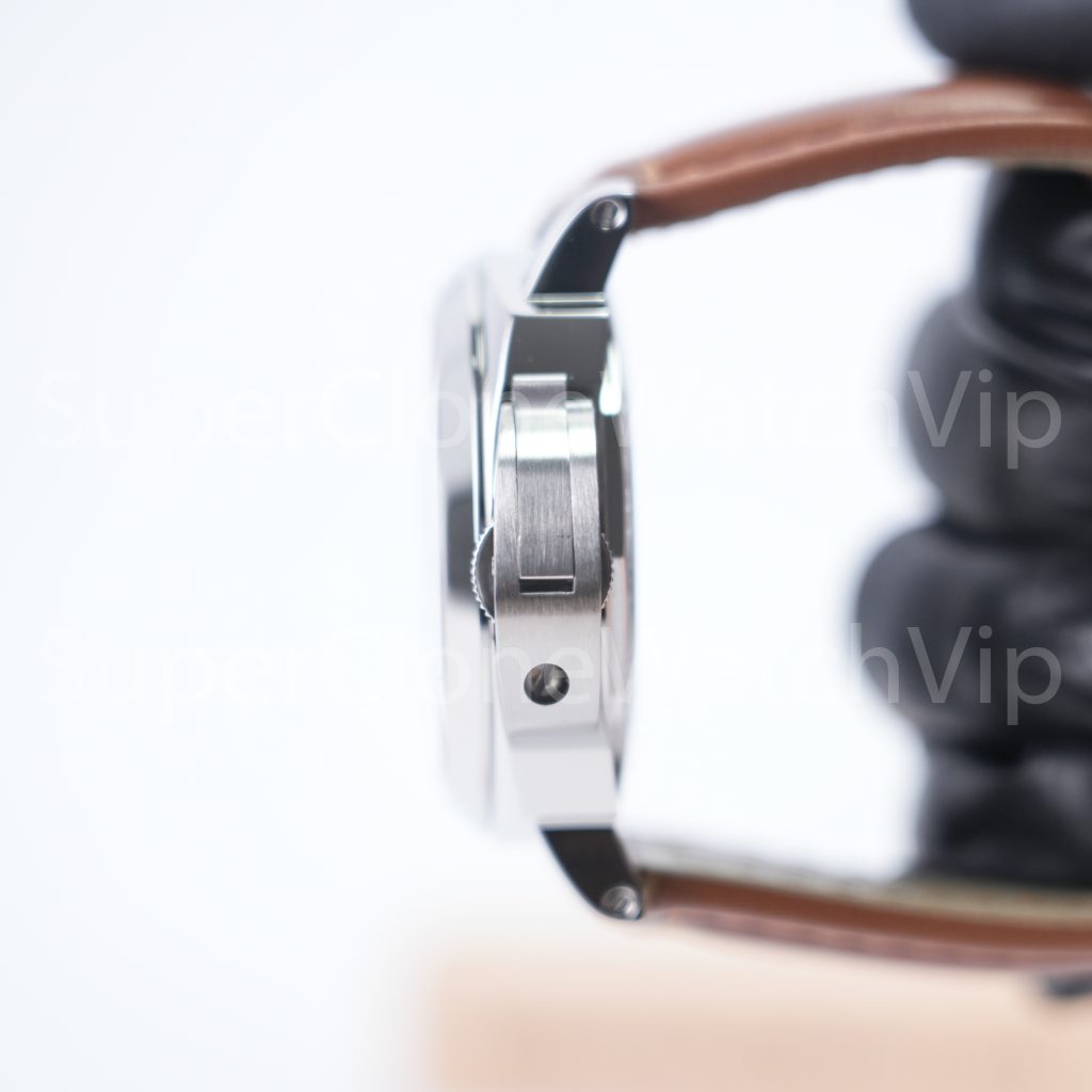 Panerai Luminor Marina PAM00111 Steel Black Dial Brown Leather Strap 44mm Replica Watches - 6-245-scaled