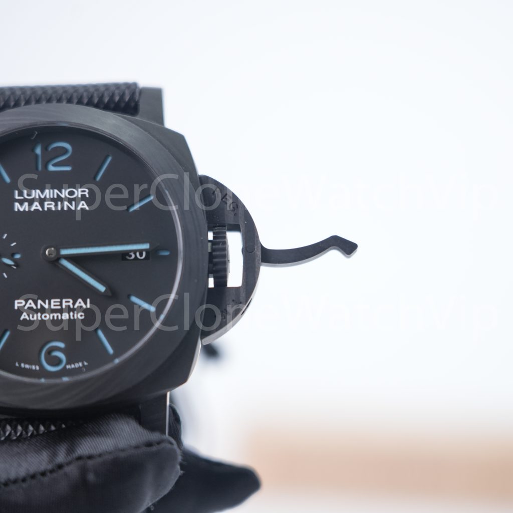 Panerai Luminor Marina PAM02661 Carbotech Black Dial Blue Lume Black Rubber Strap 44mm Replica Watches - 6-250-scaled