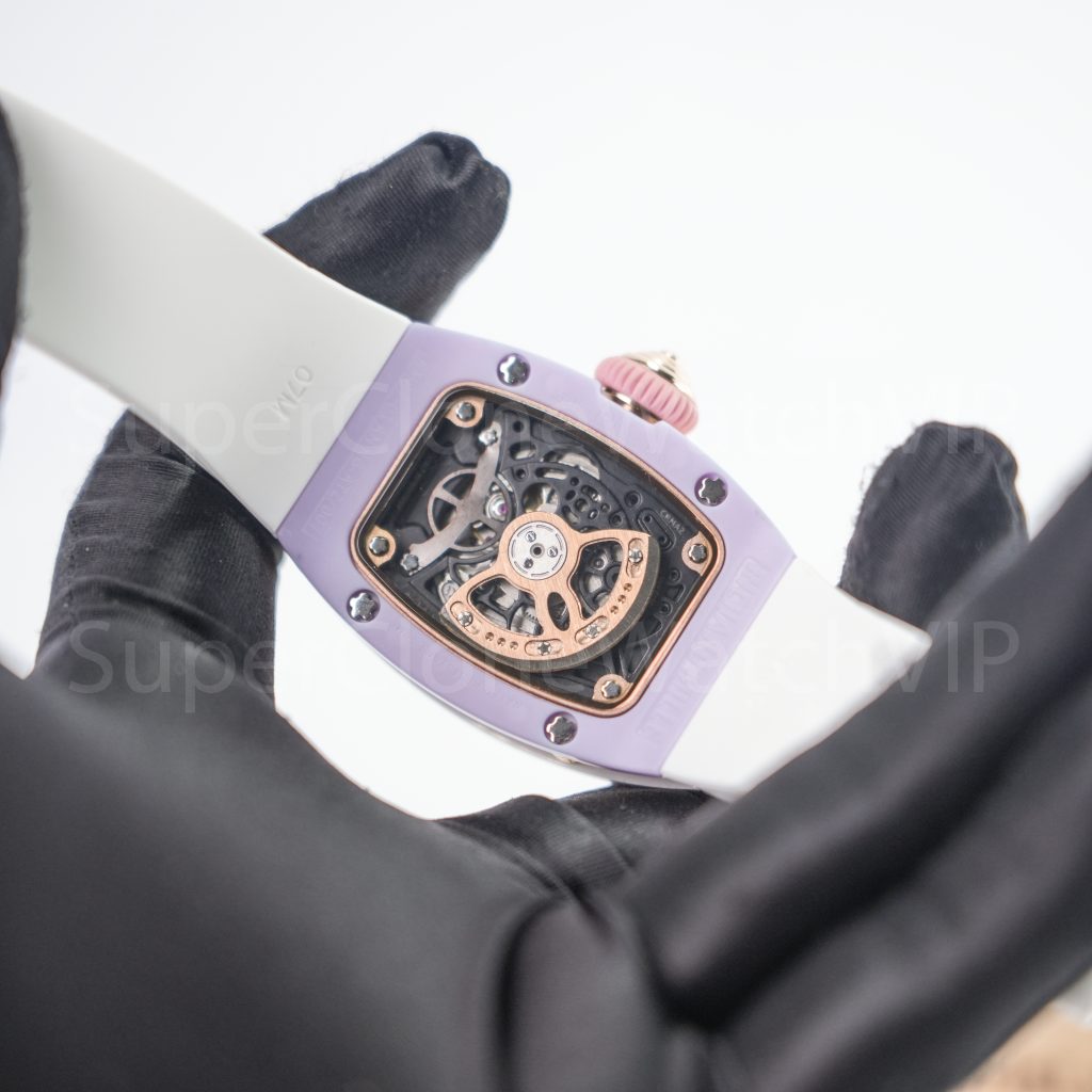 Richard Mille RM 07-03 Bonbon Steel Marshmallow Dial Steel Bezel White Rubber Strap 31mm Replica Watch - 7-170-scaled