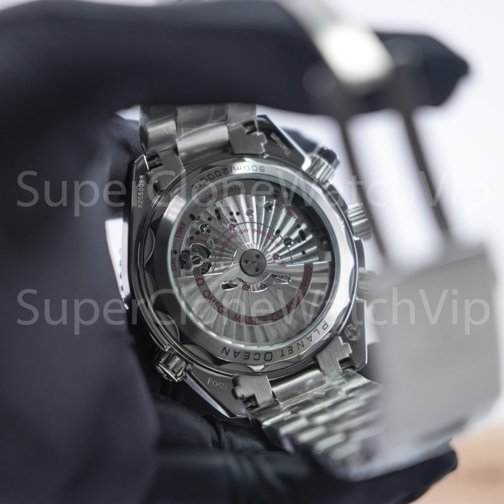 Omega Seamaster Planet Ocean 600M Chronograph Steel Model Black Dial Black Ceramic Bezel Steel Bracelet 45.5mm Replica Watches - 7-190-scaled