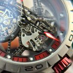 Roger Dubuis Excalibur Spider RDDBEX0545 Titanium Skeleton Dial Titanium Bezel Black Rubber Strap 45mm Replica Watches - 7-200