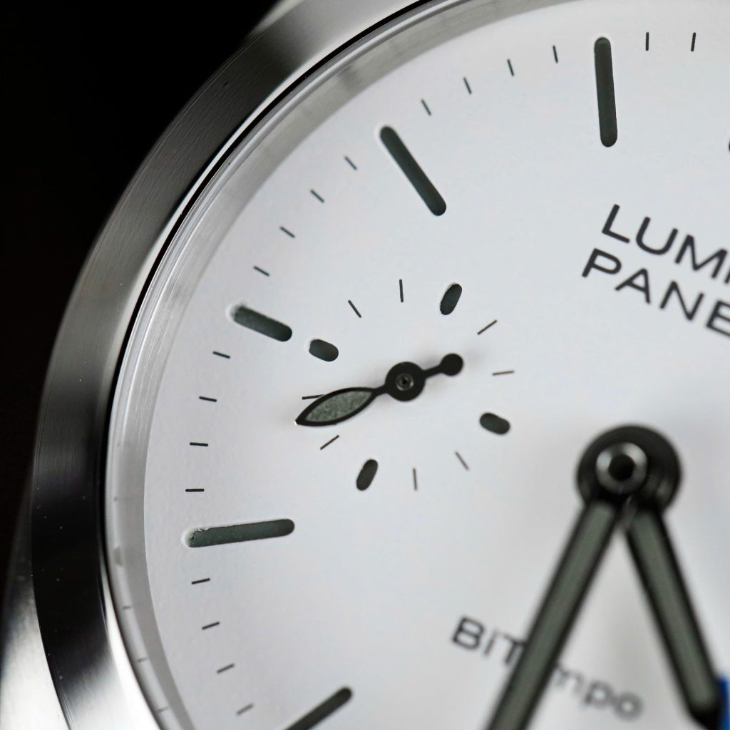 Panerai Luminor BiTempo PAM01367 Steel Model White Dial Black Alligator Leather Strap 44mm Replica Watches - 7-202