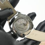 Cartier Drive de Cartier Steel Model Silver Dial Black Alligator Leather Strap 40mm Replica Watches - 7-215-scaled