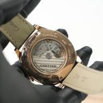 Cartier Drive de Cartier Rose Gold Diamond Bezel Black Dial Black Alligator Leather Strap 40mm Replica Watches - 7-217-scaled