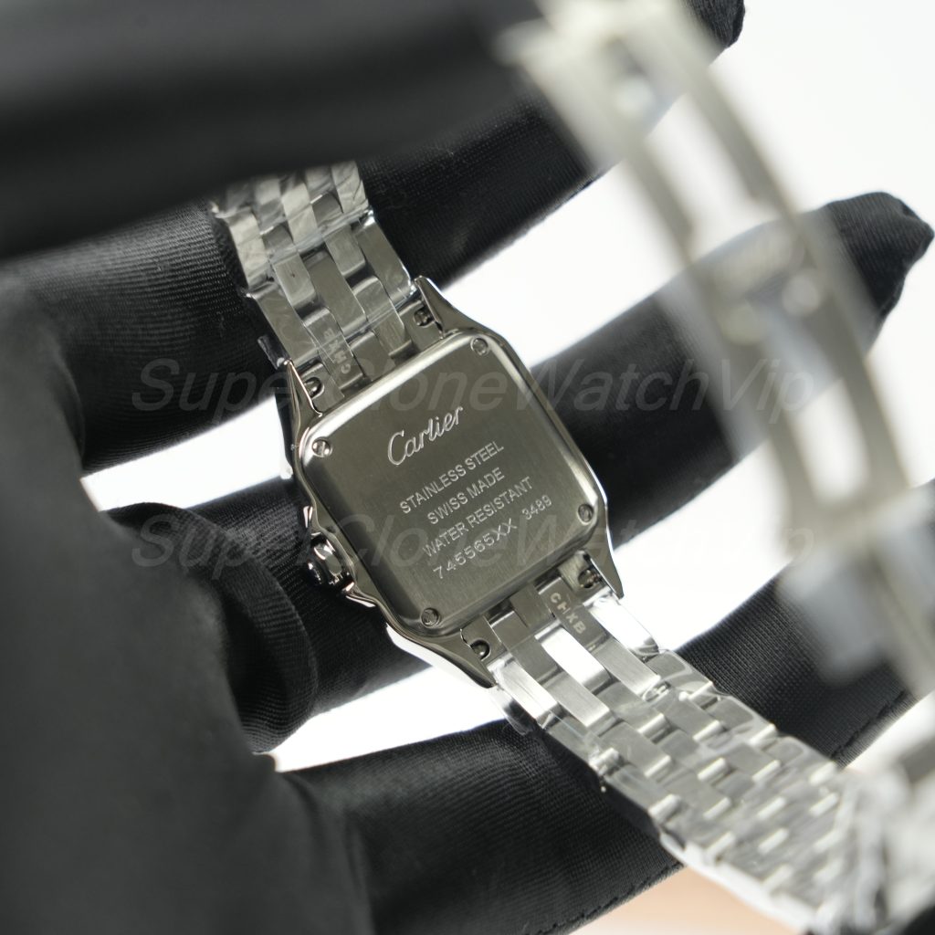 Cartier Panthère Steel Model White Dial Steel Bracelet 22x30mm Replica Watches - 7-222-scaled