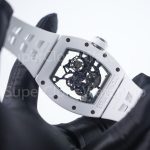 Richard Mille RM 055 Bubba Watson White Ceramic Skeleton Dial White Rubber Strap 49mm Replica Watch - 7-99-scaled