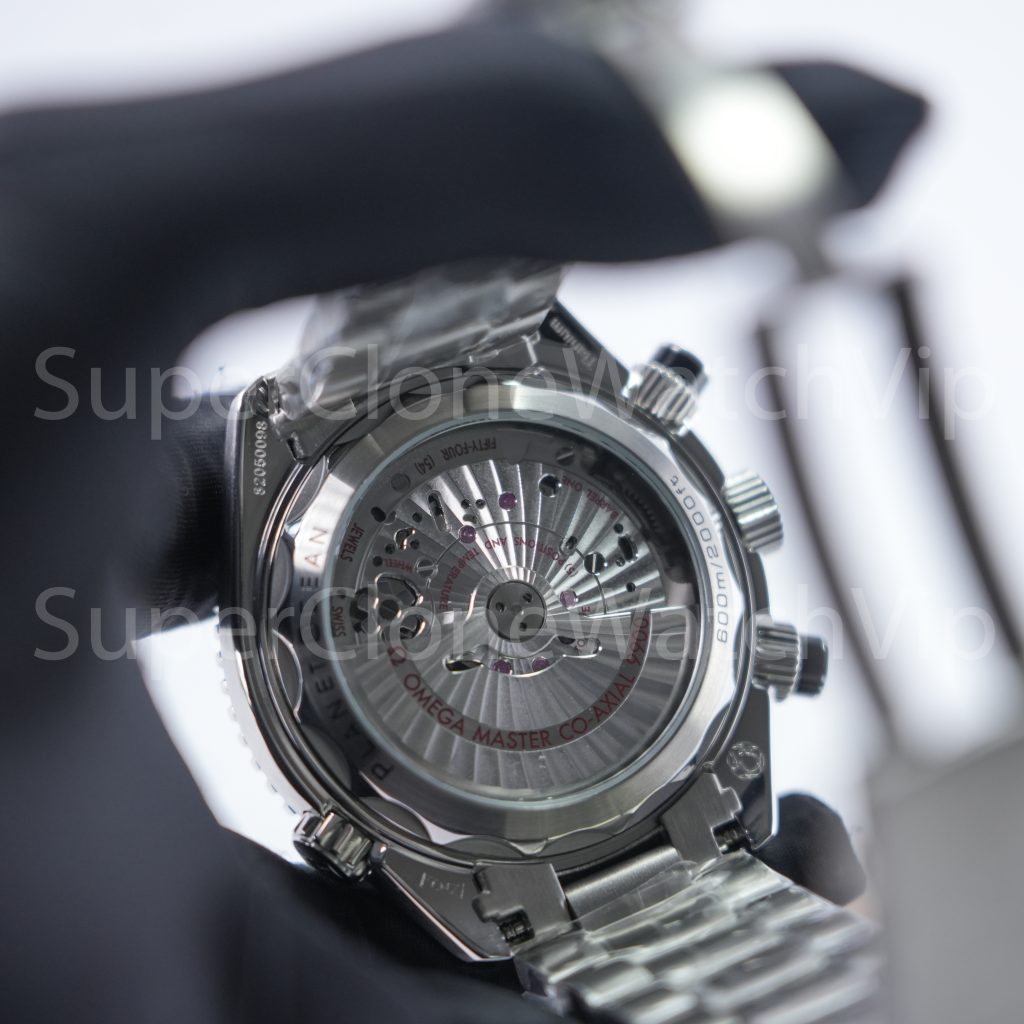 Omega Seamaster Planet Ocean 600M Chronograph Steel Model Black Dial Black-Orange Ceramic Bezel Steel Bracelet 45.5mm Replica Watches - 8-186-scaled