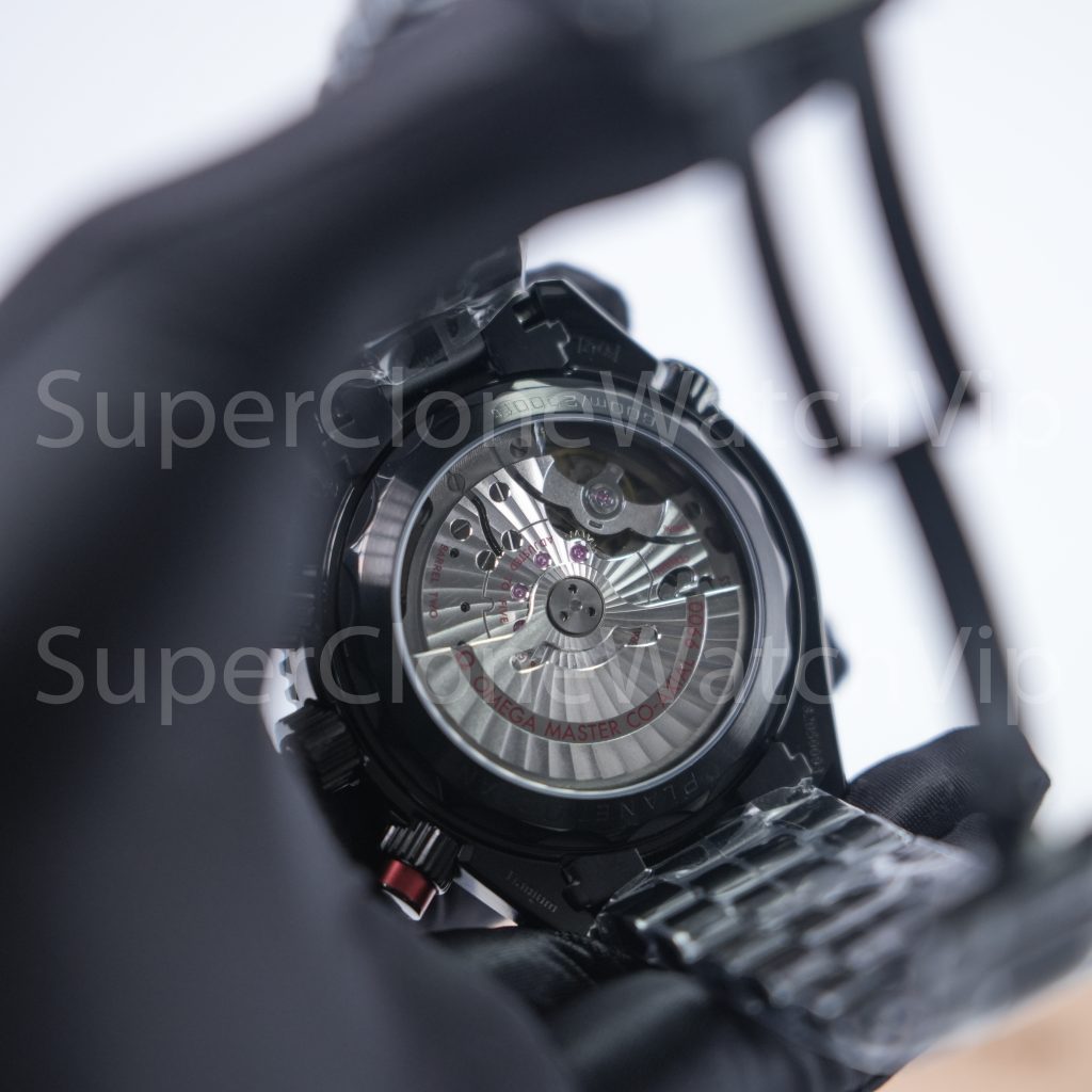 Omega Seamaster Planet Ocean 600M Chronograph "Deep Black" Black-Orange Ceramic Bezel Black Steel Bracelet 45.5mm Replica Watches - 8-189-scaled